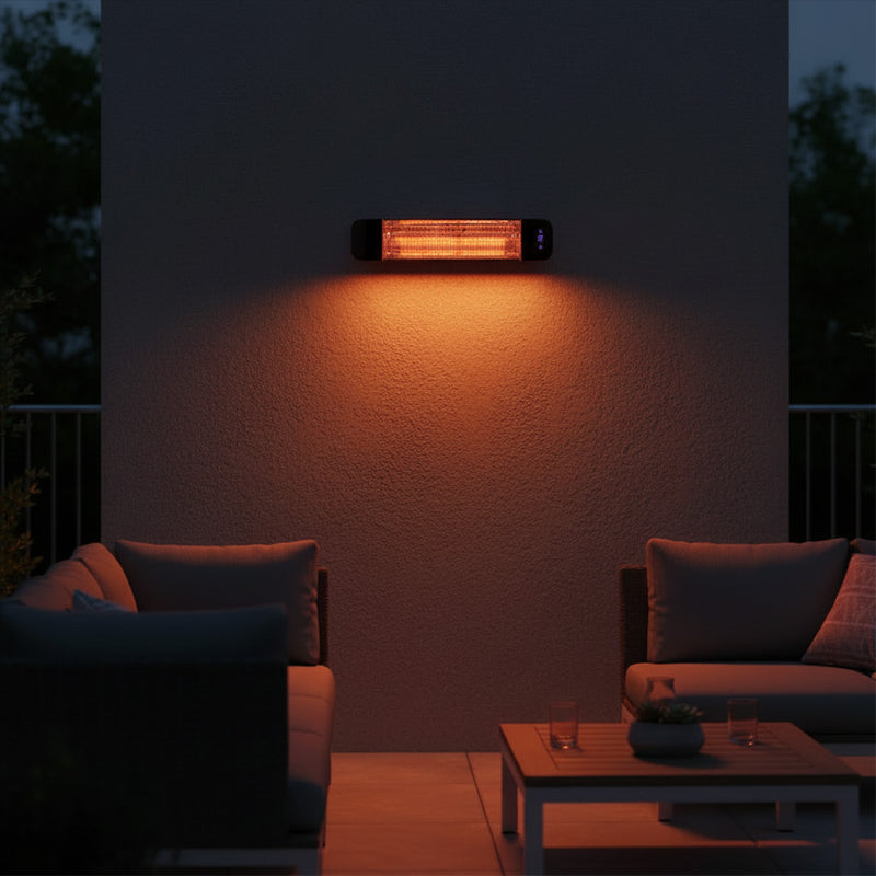 Devola 1.2KW Infrared Wi-Fi Patio Radiant Heater - Black - DVPH1200B, Image  of 9