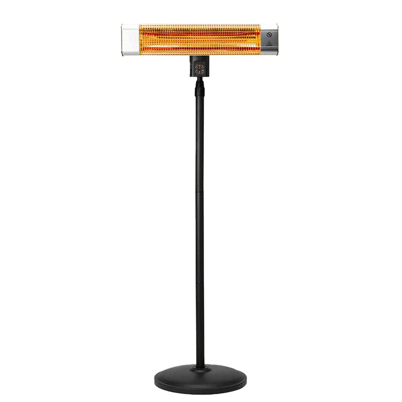 Devola Platinum 1.8kW Stand Mounted Patio Heater with Remote Control IP65 - Silver - DVPH18PSMSL, Image  of 11