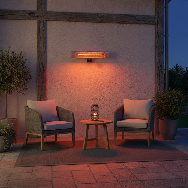 Devola Platinum 1.8kW Wall Mounted Patio Heater - Silver - DVPH18PWMSL, Image  of 10