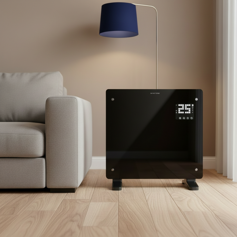 Devola 1000W Glass Panel Heater with Wifi app - Black - DVPW1000B, Image  of 11