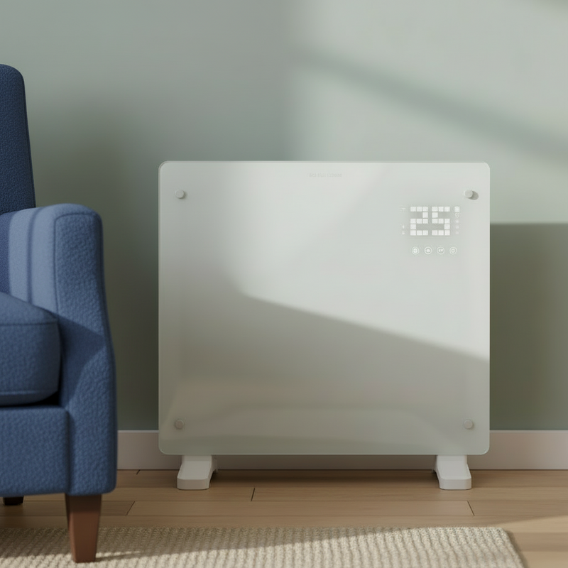 Devola 1000W Glass Panel Heater with Wifi app - White - DVPW1000WH, Image  of 11