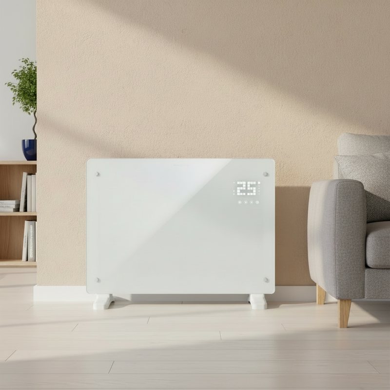 Devola Designer 1.5kW Smart Glass Panel Heater with Timer White - DVPW1500WH, Image  of 15