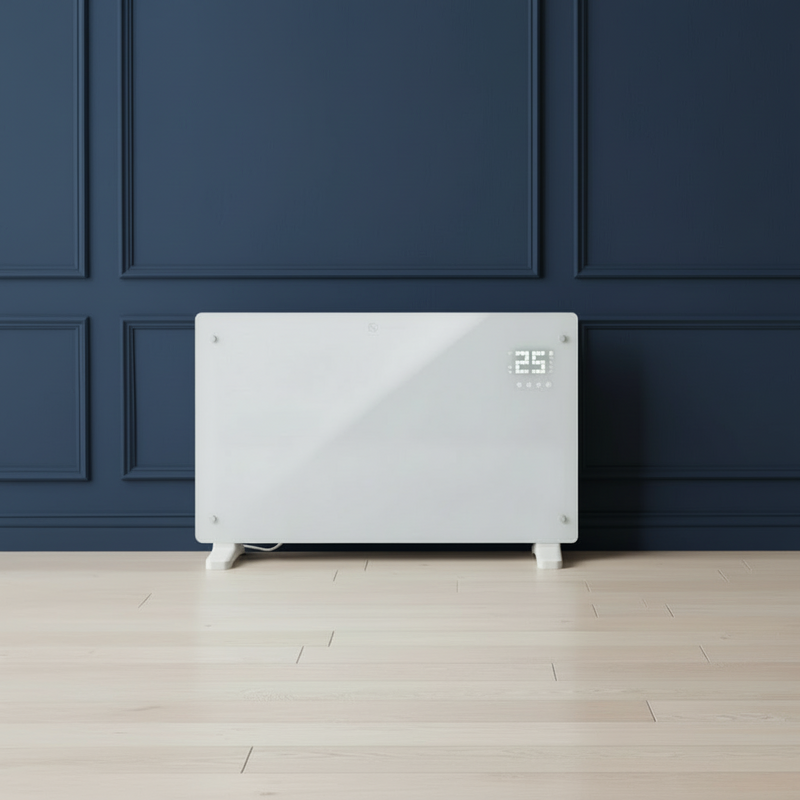 Devola Designer 2kW Smart Glass Panel Heater with Timer White -  DVPW2000WH, Image  of 11