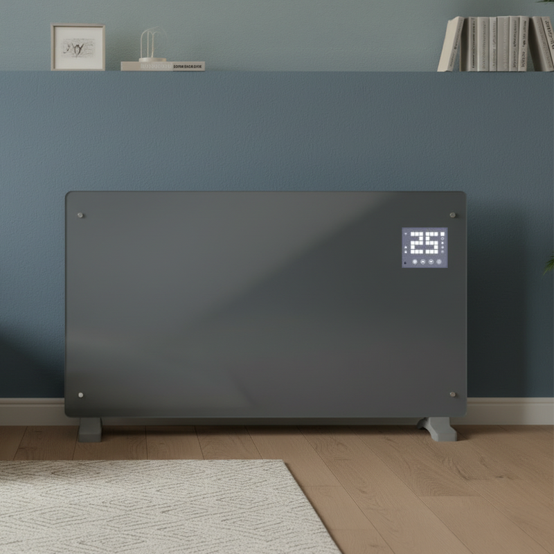 Devola 2500W Glass Panel Heater with Wifi app - Grey - DVPW2500G, Image  of 10