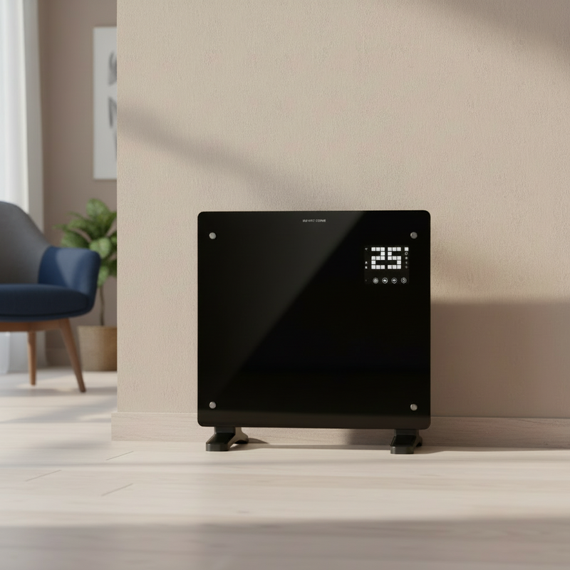 Devola 500W Glass Panel Heater with Wifi app - Black - DVPW500B, Image  of 11