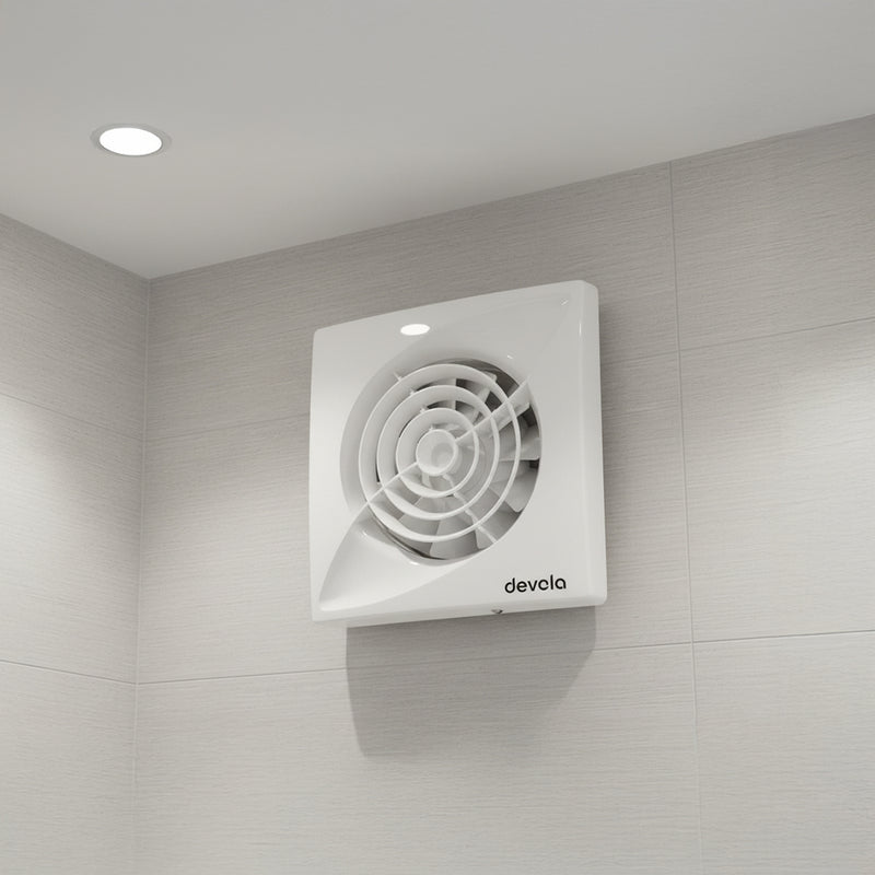 Devola 100mm Quiet Mixed Flow Bathroom Extractor Fan with Timer - DVQF100T, Image  of 10