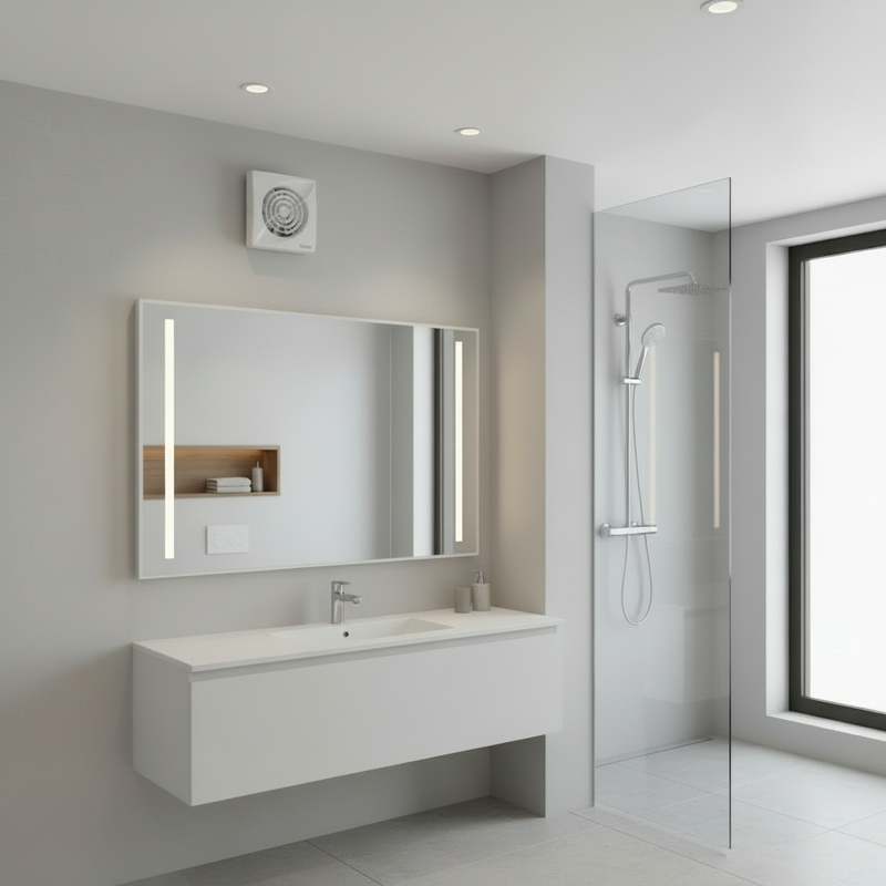 Devola 150mm Quiet Mixed Flow Bathroom Extractor Fan - DVQF150, Image  of 10