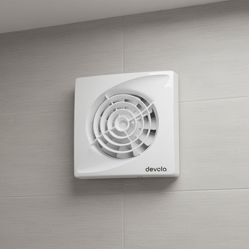 Devola 150mm Quiet Mixed Flow Bathroom Extractor Fan with Humidity Sensor - DVQF150H, Image  of 10