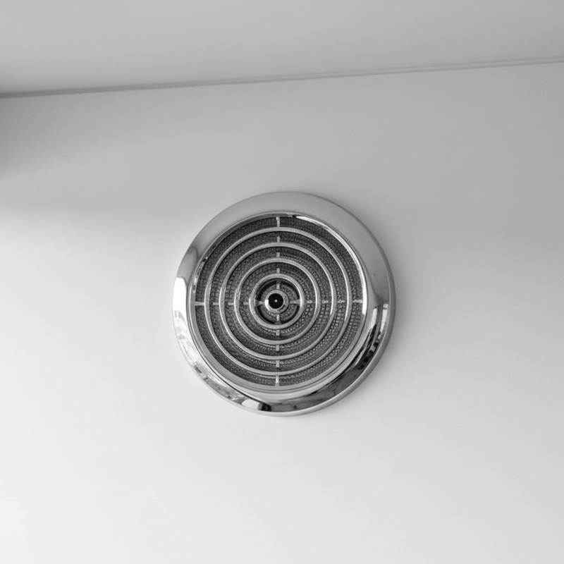 Devola 100mm Circular Diffuser Grille, Chrome - DVRG100C, Image  of 2