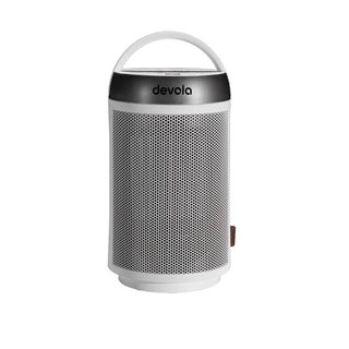 Devola 1500W Portable Ceramic Fan Heater, White & Silver - DVSFH15WS