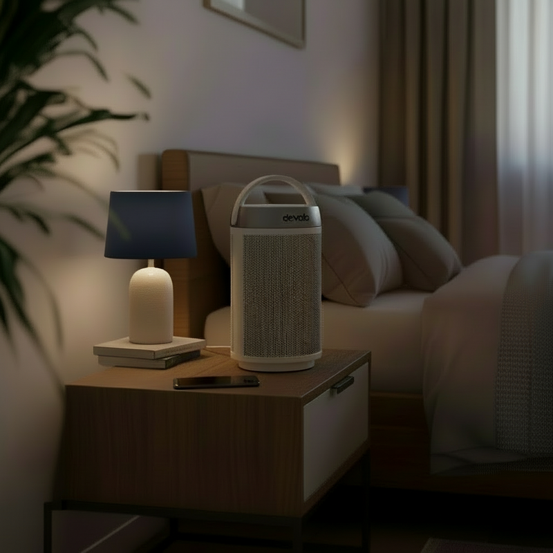 Devola 1500W Portable Ceramic Fan Heater, White & Silver - DVSFH15WS, Image  of 7