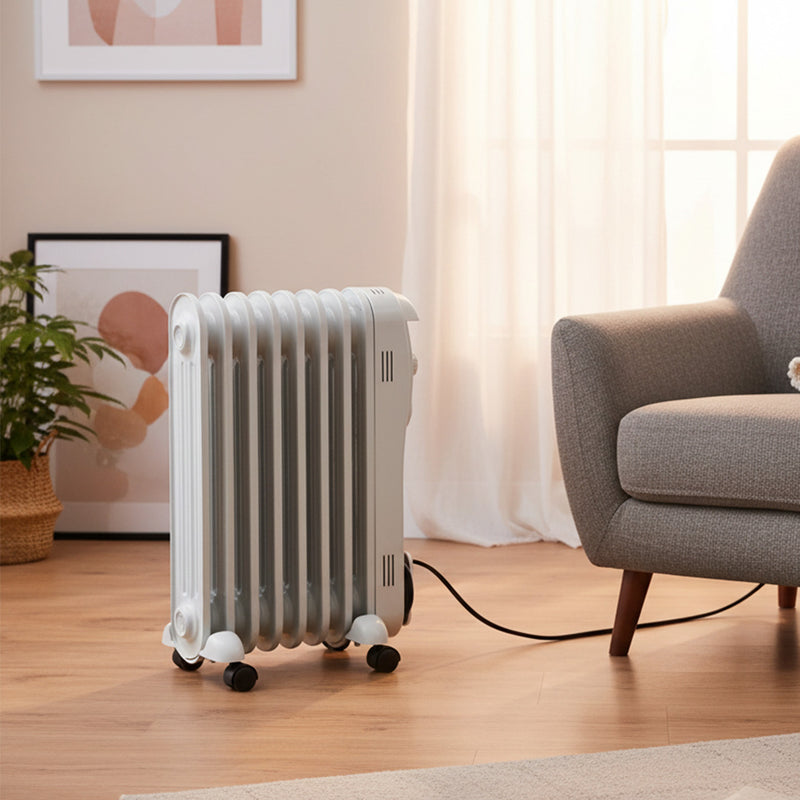 Premiair 2kW 9 Fin Oil Filled Radiator - EH1844, Image  of 4