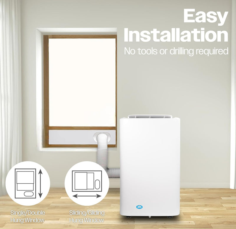 Premiair 14,000BTU Portable Air Conditioner with Remote Control, Window Kit and Dust Cover - EH1926, Image  of 9