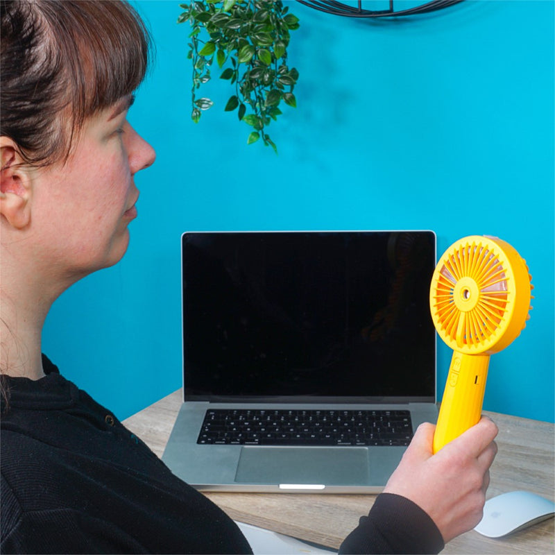 Premiair Portable Handheld Mist Fan - Yellow - EH1950Y, Image  of 4