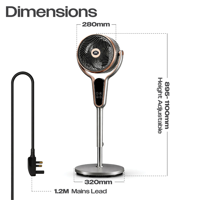 Prem-i-air 10" Stand Fan - Multi Oscillating, Built in Timer, 8 Speed Settings - Black - EH5430, Image  of 11