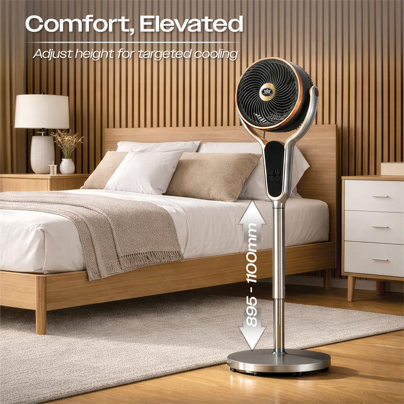 Prem-i-air 10" Stand Fan - Multi Oscillating, Built in Timer, 8 Speed Settings - Black - EH5430, Image  of 11