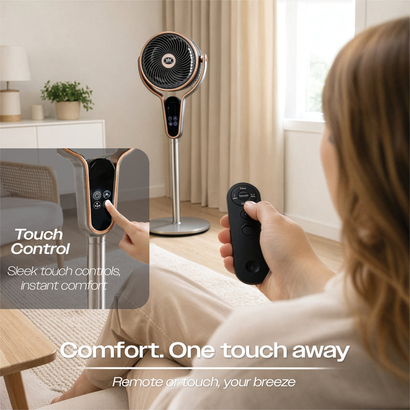 Prem-i-air 10" Stand Fan - Multi Oscillating, Built in Timer, 8 Speed Settings - Black - EH5430, Image  of 11