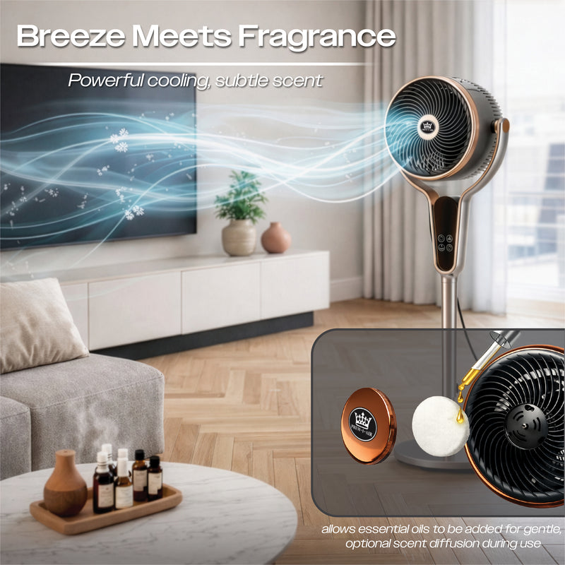 Prem-i-air 10" Stand Fan - Multi Oscillating, Built in Timer, 8 Speed Settings - Black - EH5430, Image  of 11