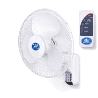 Prem-i-air 16" Wall Fan with Remote Control, 7.5-Hour Timer, 3 Speeds, Oscillation & Adjustable Head - EH5623