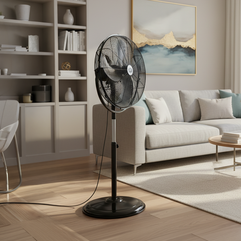 Prem-i-air 20" High Velocity Stand Fan, Adjustable Head, 3 Speeds, Robust Base & Powerful Airflow - EH5864, Image  of 8