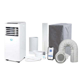 Premiair 4-in-1, 8,000 Btu Portable Air Conditioner, with Remote,WiFi & dust filter, White