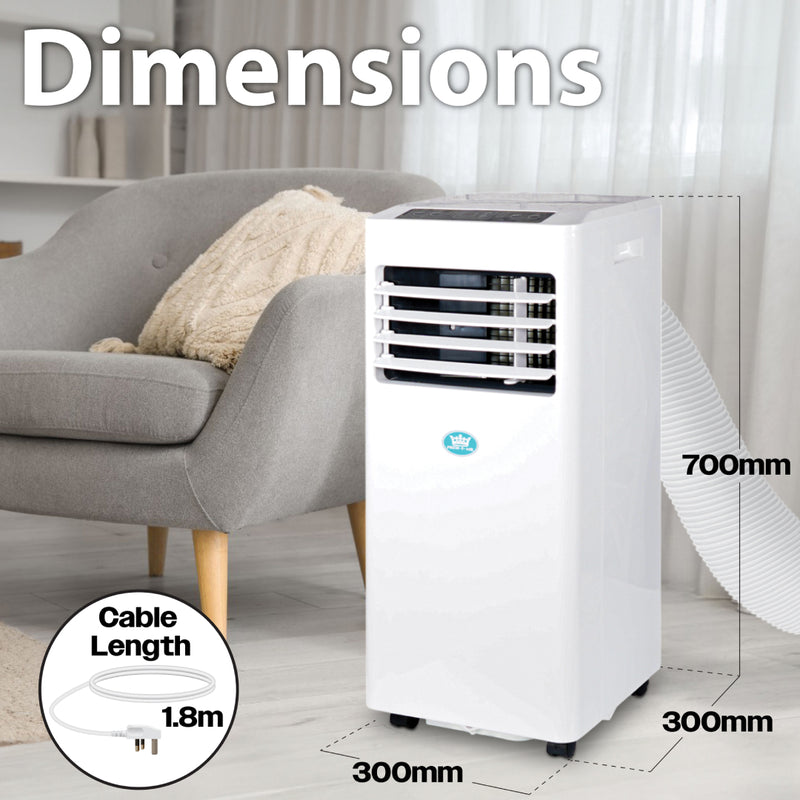 Prem-i-air 4-in-1, 8,000 Btu Portable Air Conditioner, with Remote,WiFi & dust filter, White, Image  of 10