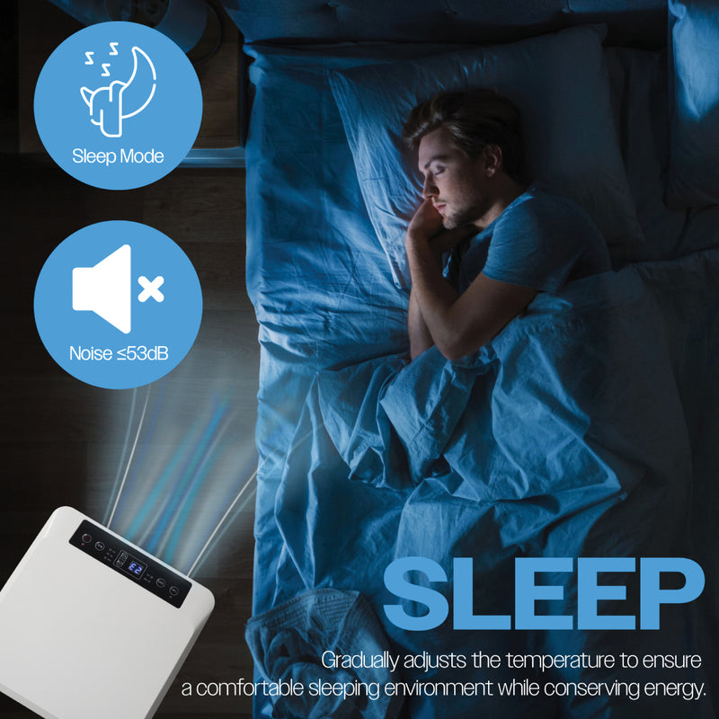 Prem-i-air 4-in-1, 8,000 Btu Portable Air Conditioner, with Remote,WiFi & dust filter, White, Image  of 10