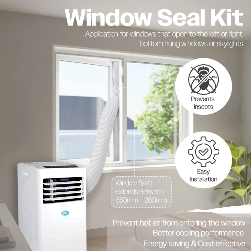 Prem-i-air 4-in-1, 8,000 Btu Portable Air Conditioner, with Remote,WiFi & dust filter, White, Image  of 10