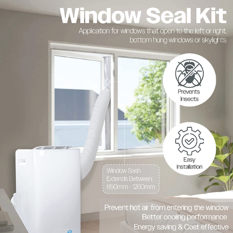 Prem-i-air 4-in-1, 14,000 Btu Portable Air Conditioner with Remote, WiFi & Dust Cover, White, Image  of 9
