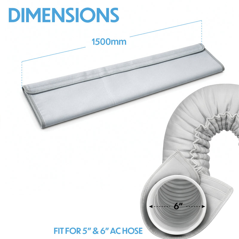 Prem-i-air 1.5m Insulated Exhaust Hose Sleeve - for Portable Air Conditioners - EH5940, Image  of 7