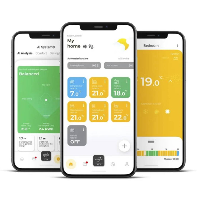 Rointe EONIQ 1200W Inverter Smart Adaptive Wi-Fi & AI Electric Radiator White - ERIW1200RAD2, Image  of 5