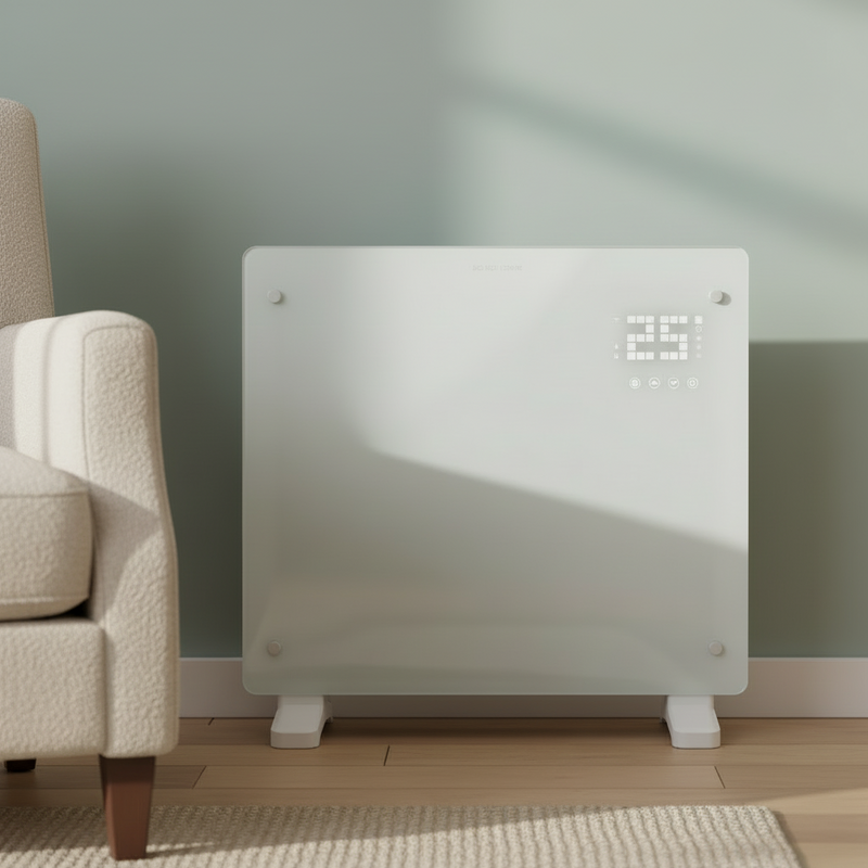 Devola 1000W Glass Panel Heater with Wifi app - White - DVPW1000WH, Image  of 11