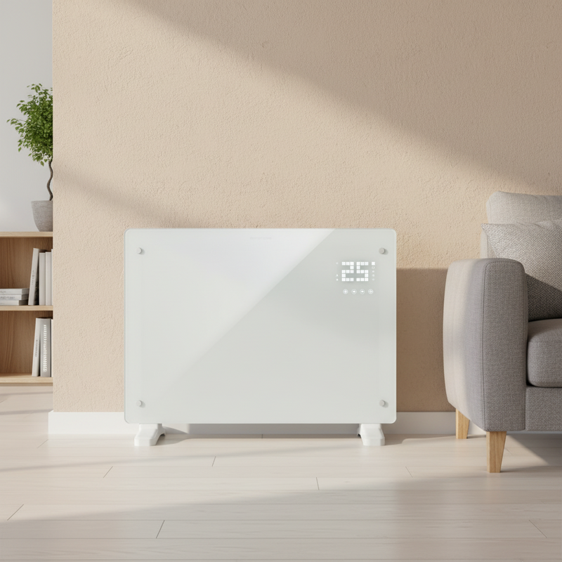 Devola Designer 1.5kW Smart Glass Panel Heater with Timer White - DVPW1500WH, Image  of 14