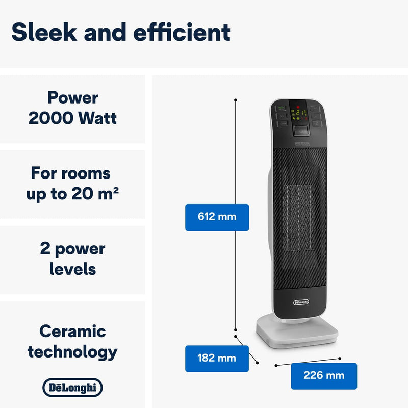 De'Longhi HFX65V20 Tower Ceramic Fan Heater, Image  of 7