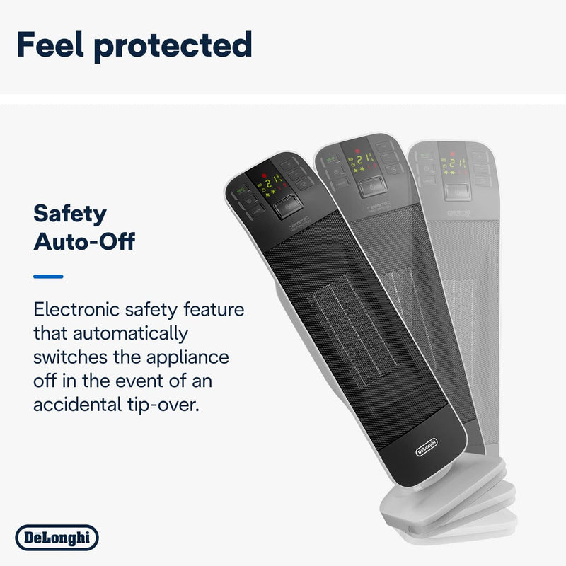 De'Longhi HFX65V20 Tower Ceramic Fan Heater, Image  of 7