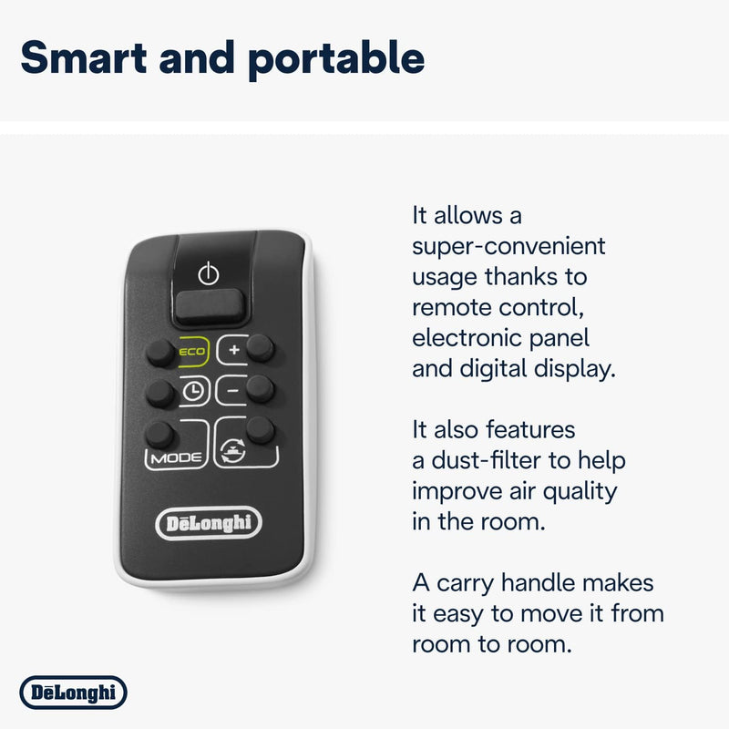 De'Longhi HFX65V20 Tower Ceramic Fan Heater, Image  of 7