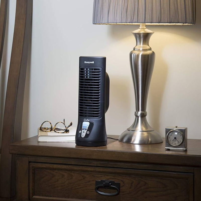 Honeywell QuietSet 8W 4 Speed 13-Inch Slim Mini Tower Fan Black - HTF210BE, Image  of 2