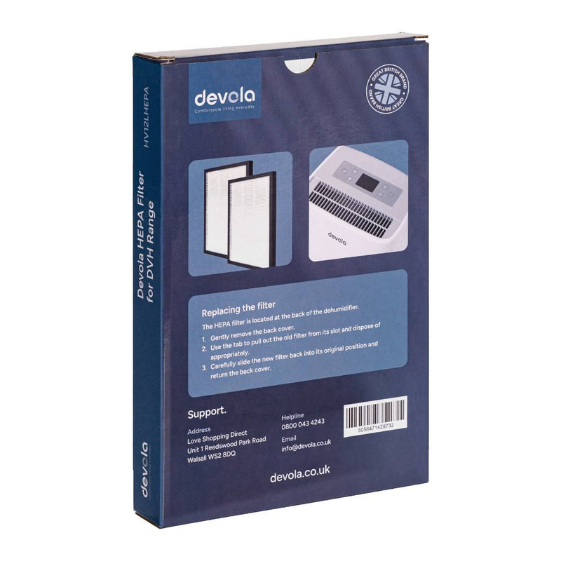 Devola HEPA filter for DVH Platinum Range, Pack of 2, Image  of 3