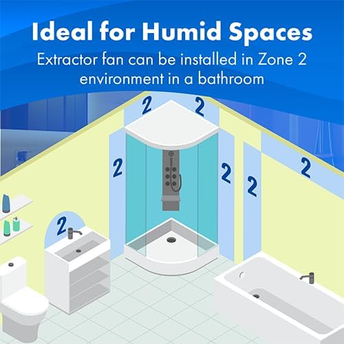 Devola 100mm Axial Bathroom Extractor Fan with Humidity Sensor - DVF100H, Image  of 8