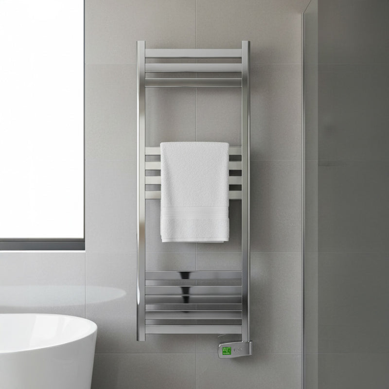 Rointe Kyros 300W Electric Towel Rail 1300mm with Digital Control - Chrome - KTI050SEC3, Image  of 3