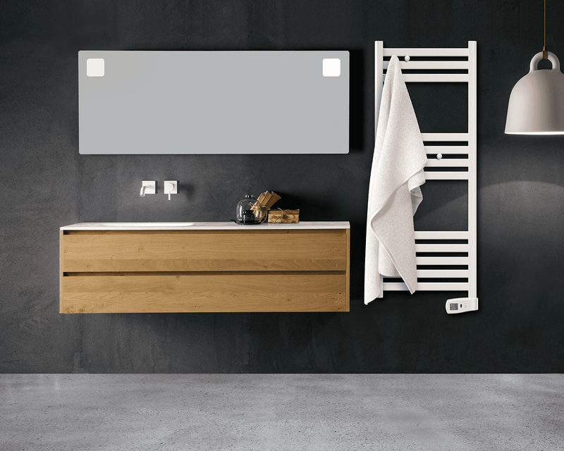 Rointe Kyros 1000W Electric Towel Rail 1900mm with Digital Control - White - KTI100SEB3, Image  of 4