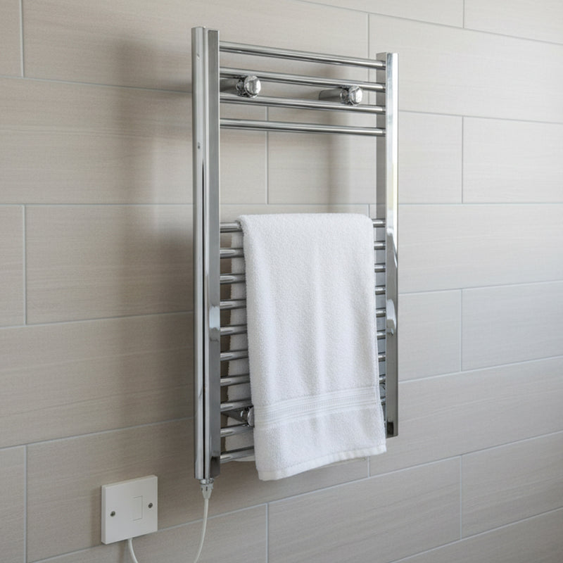 Kudox 150W Standard Electric Flat Towel Rail - Chrome - KTR150STDCHR, Image  of 2