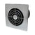 Manrose 100mm (4") Low Profile Square Timer Extractor Fan, Chrome - LP100STC