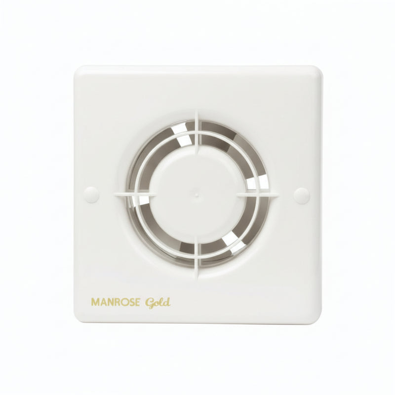 Manrose Gold 12W Axial Bathroom Extractor Fan with Timer - MG100T, Image  of 2