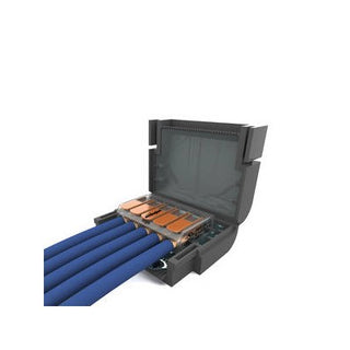 Wiska Shell Box Size 2 Mini Gel Box with 1x 5 Way Wago Connector Grey - MJBF215