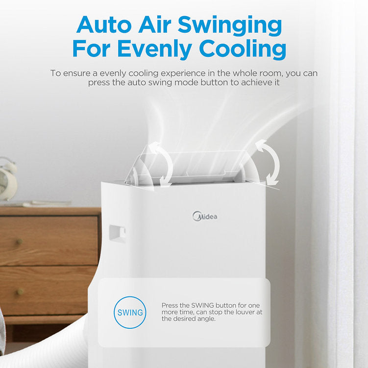Midea 9000BTU 2.6kW Portable Air Conditioning Unit - MPPQ-09CRN7-MID-WIFI, Image  of 11