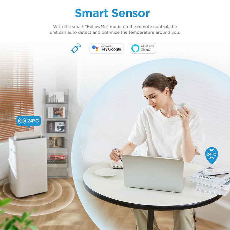 Midea 9000BTU 2.6kW Portable Air Conditioning Unit - MPPQ-09CRN7-MID-WIFI, Image  of 11