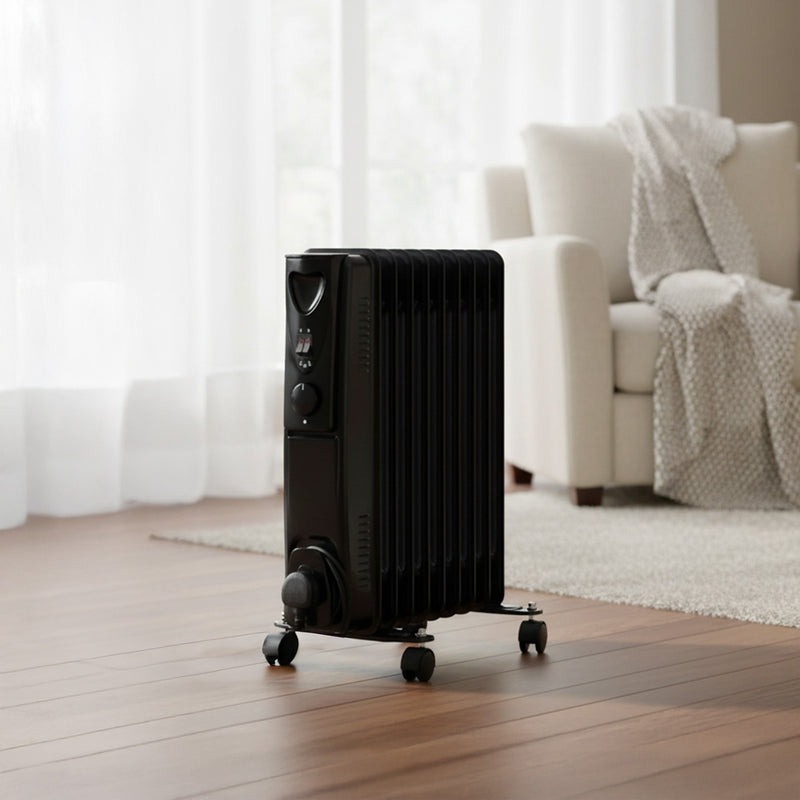 Status 1500W Oil Filled Radiaior Black, Image  of 6