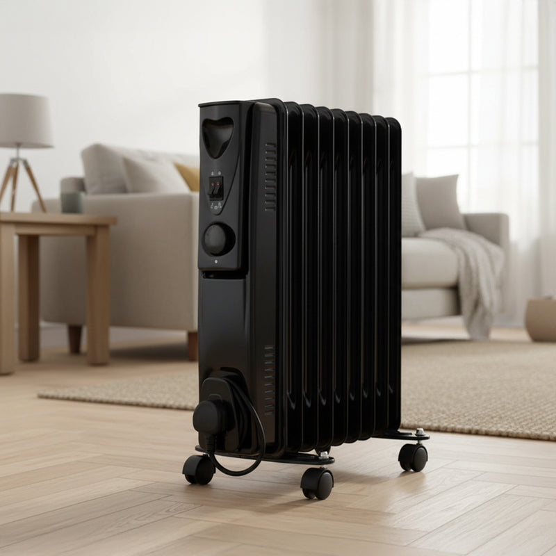 Status 2000W Oil Filled Radiator Black, Image  of 6