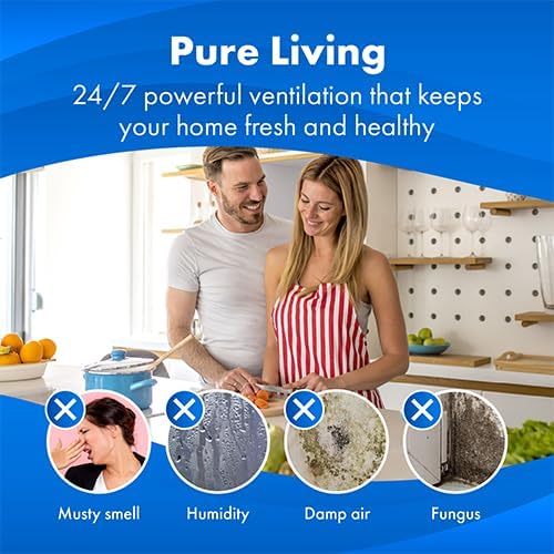 Devola 100mm Axial Bathroom Extractor Fan with Humidity Sensor - DVF100H, Image  of 8